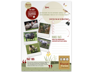 Activity Sheets 01 - Name 5 Commoners Animals